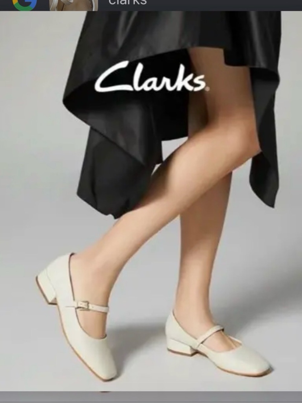 Clarks Vanilla Mary Jane Seren 30 Buckle Womens